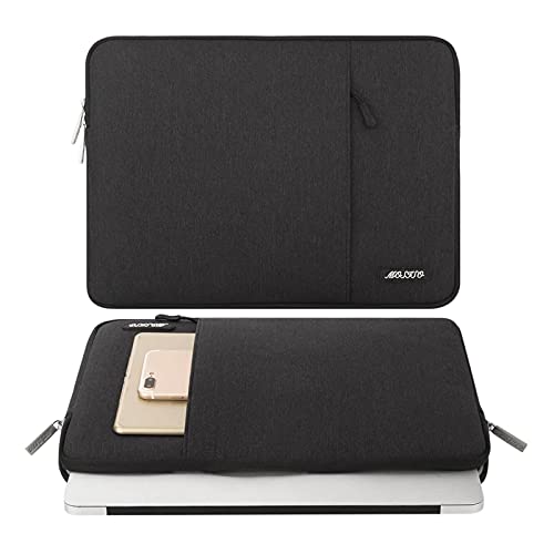 MOSISO Housses pour Ordinateur 1|3" Compatible MacBook Air/Pro 13/14 HP Dell ASUS Lenovo, Étui en Polyester Noir, Protec