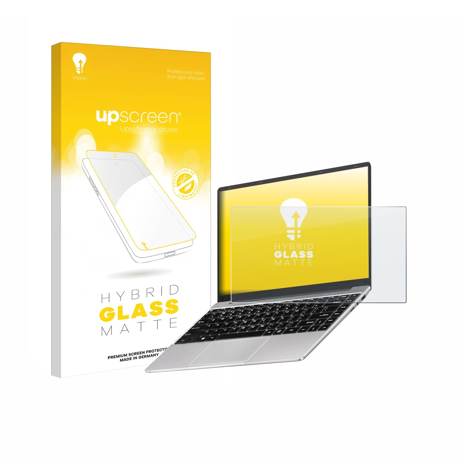 Protecteur d'écran en verre froissé 9H – Anti-Reflet pour Notodd N200 14" (14,1'' 1600 x 900 DPI) – Durable & Anti-Recou