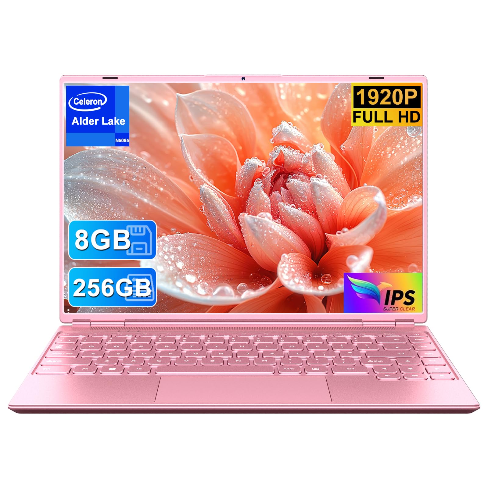 NOTODD 14'' Ultrabook 5G 8+256GB SSD (1TB Extensible) - 4 Cœurs Celeron N5095 2,9 GHz - Écran HD 1920x1200 - Ordinateur 